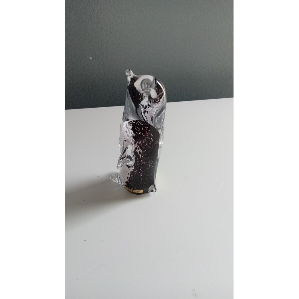 Handcrafted Crystal Glass Penguin Figurine Decorative Art Sculpture